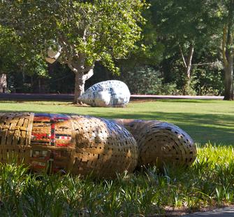 "Here is joy and here is wonder!" (2010) by Ann Weber. Background: "Many the lilt the heart may know here" (2010), by Ann Weber